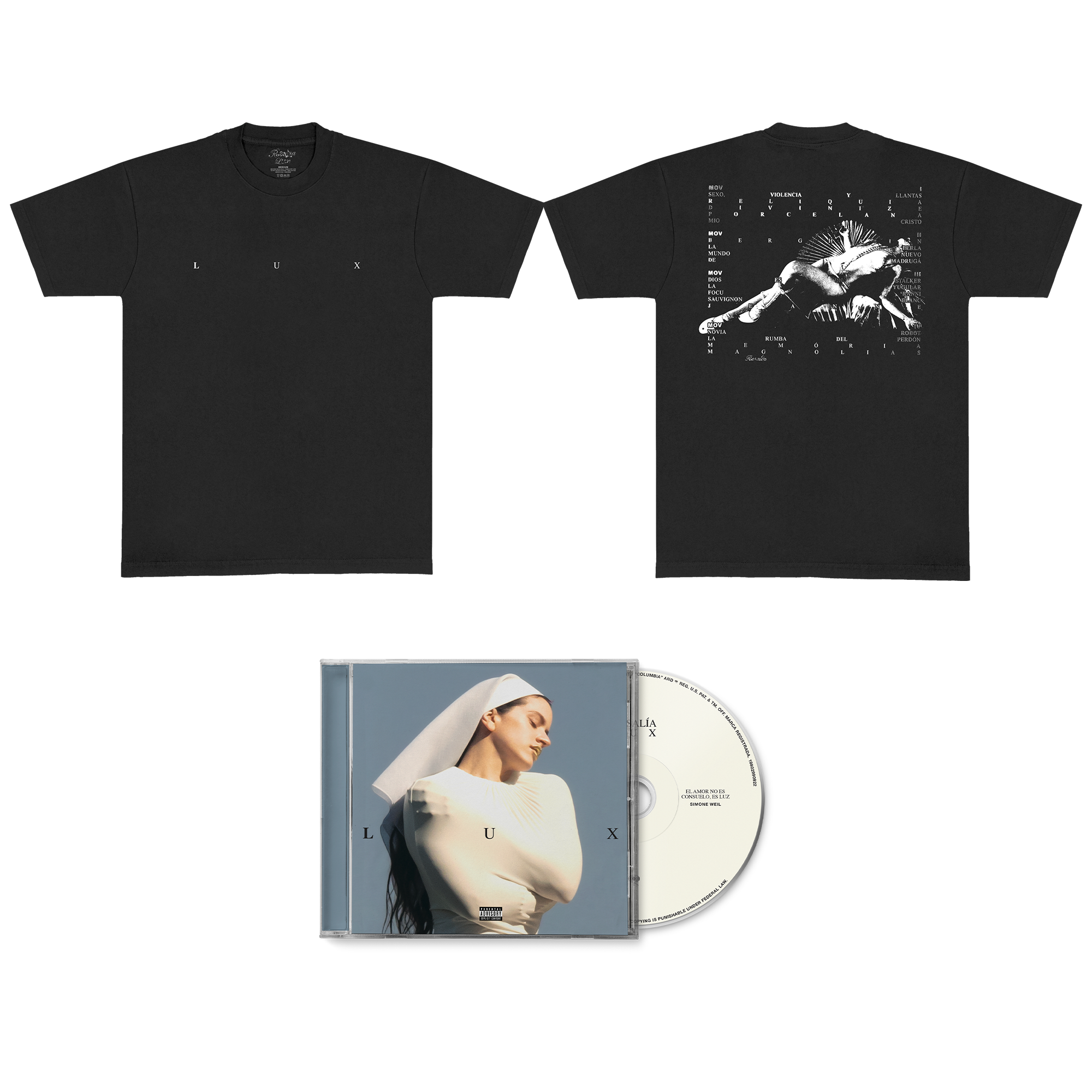 CD LUX + Camiseta Tracklist